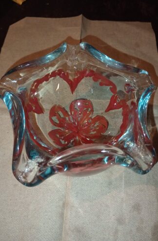 Decorative vintage glass bowl